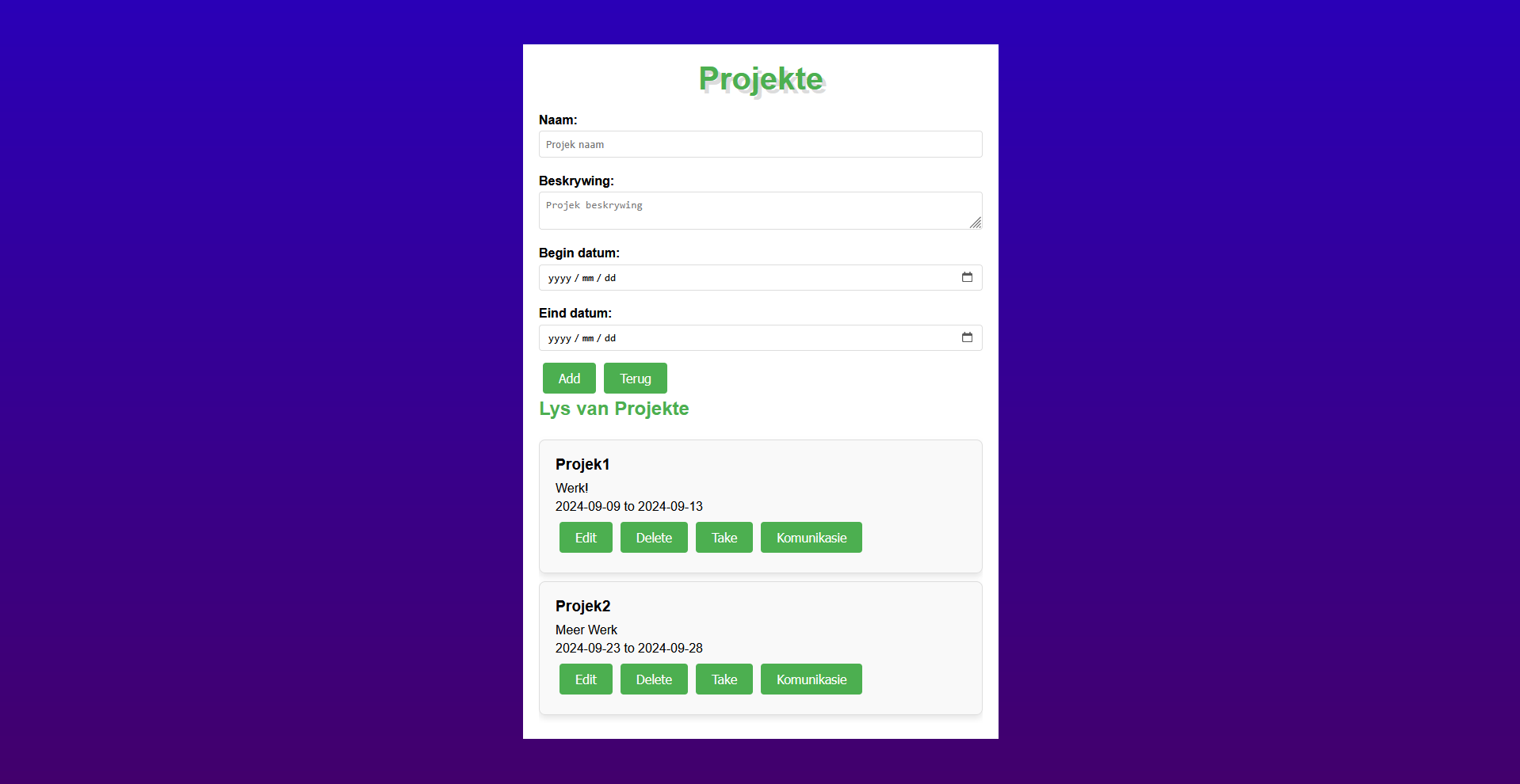 Project Management Tool
